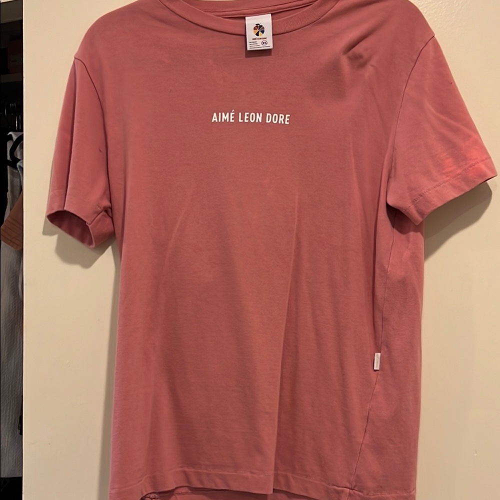 Aime Leon Dore Pink Short Sleeve Tee, unisex XS